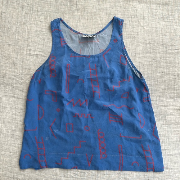 Dusen Dusen 100% Silk Top Size S - Picture 1 of 5